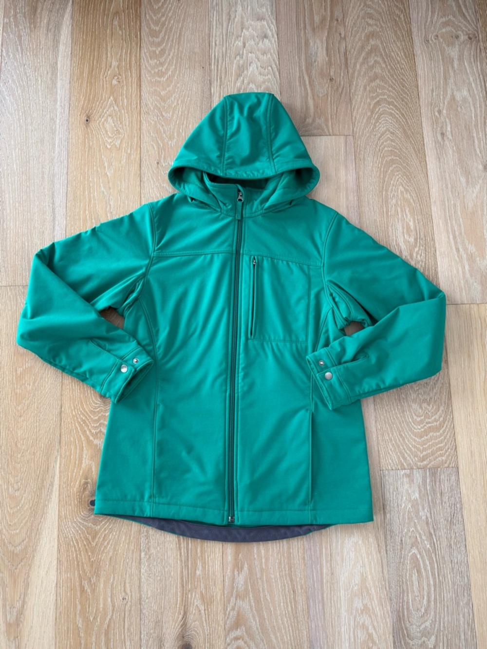 Duluth Trading Co Green Fleece-Lined Soft Shell Jacket, Women’s Small